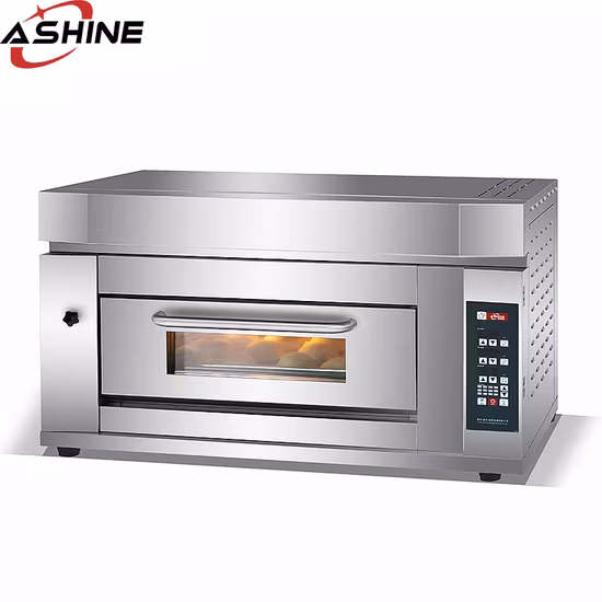 Forno elétrico comercial para pizza, 1 ou 2 ou 3 decks, forno industrial para assar pão, bolo, equipamento de padaria